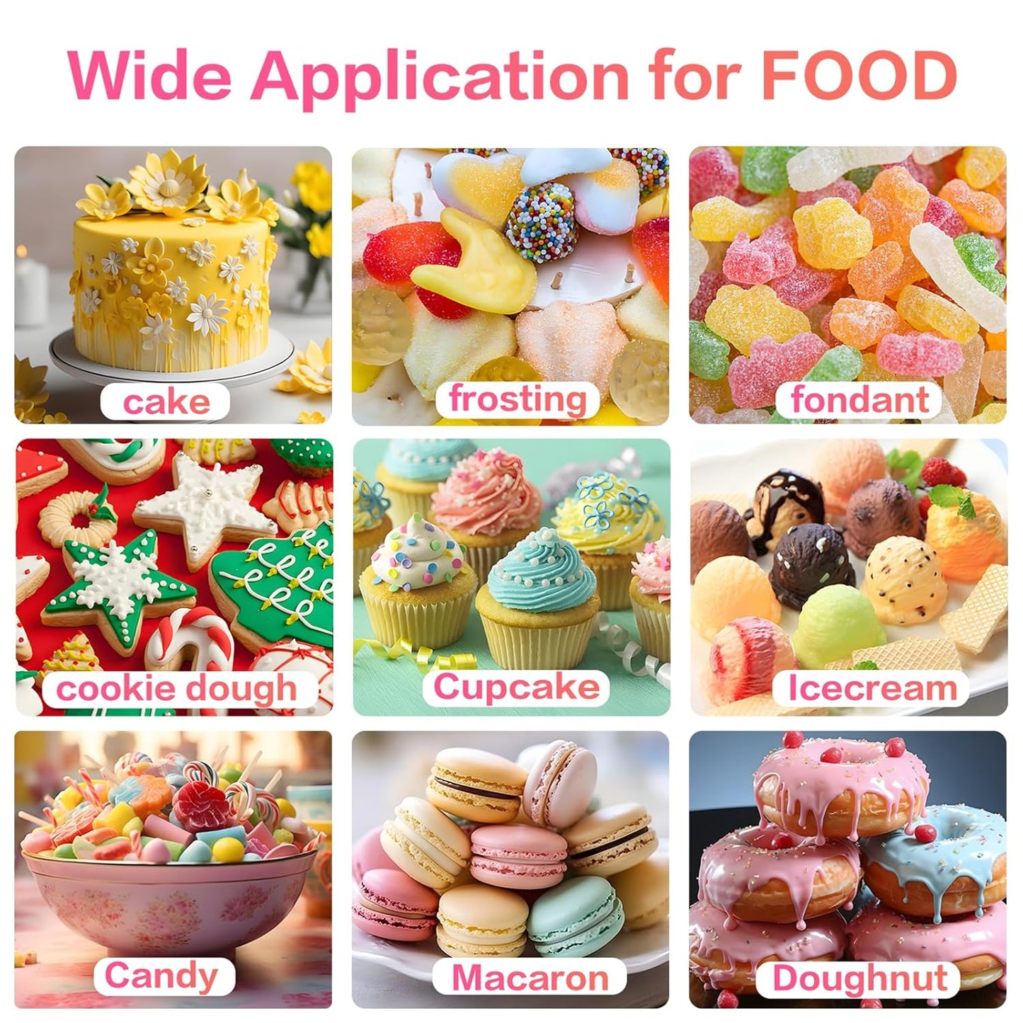 Gel Food Coloring for Cake Decorating - 40g Concentrated Assorted Edible Colors - Vibrant Tasteless Food Dye Professional-Grade Dye for Easter Eggs Fondant Cookies Frosting Royal Icing Baking - Green