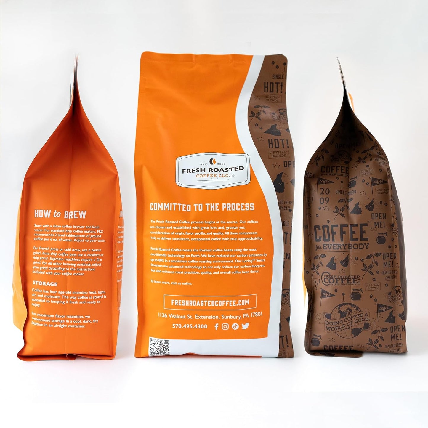 Fresh Roasted Coffee, FRC Light Roast Blend, 5 lb (80 oz), Kosher, Whole Bean