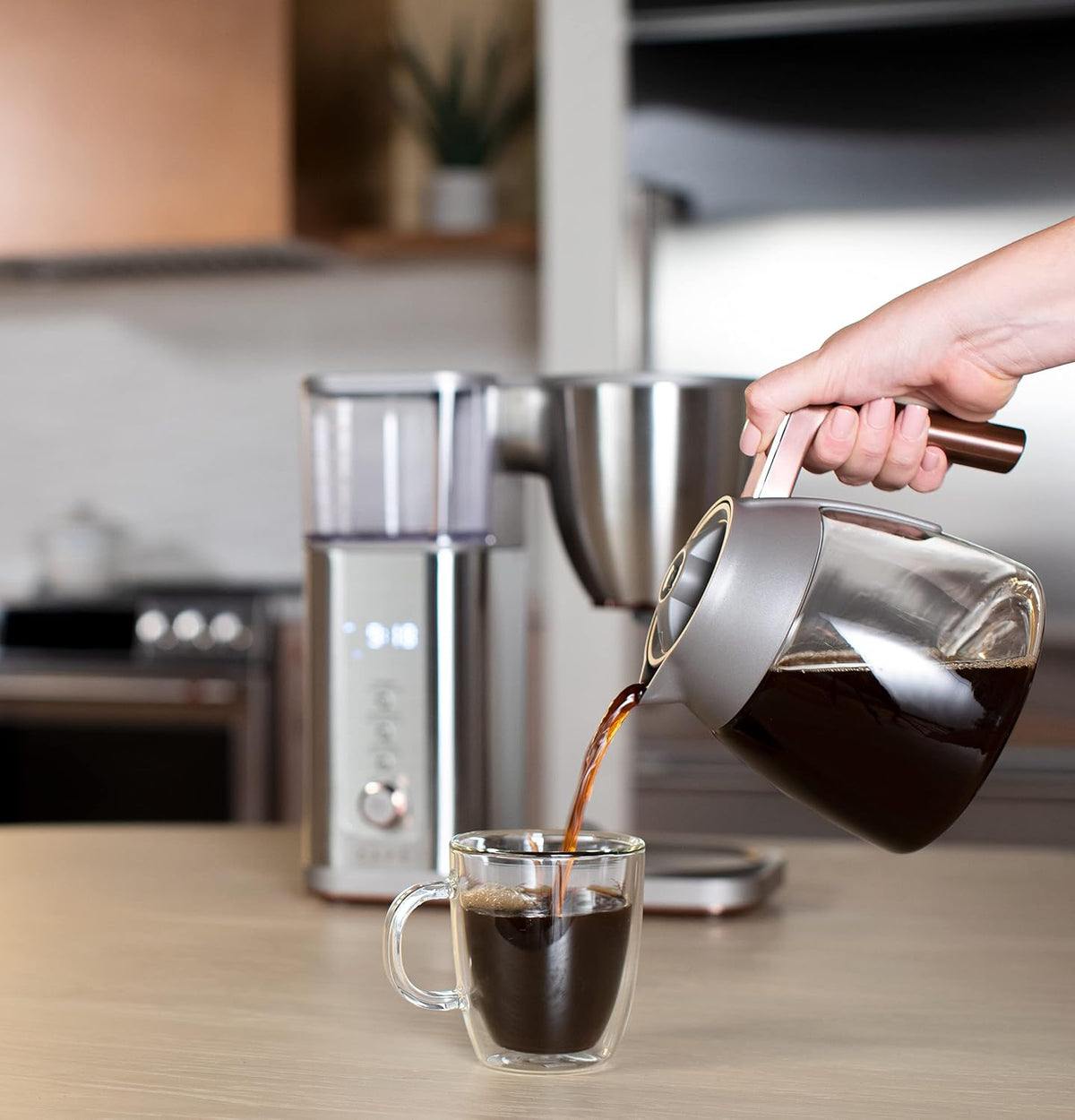 Café Specialty Drip Coffee Maker | 10-Cup Glass Carafe | WiFi Enabled Voice-to-Brew Technology | Smart Home Kitchen Essentials | SCA Certified, Barista-Quality Brew | Stainless Steel