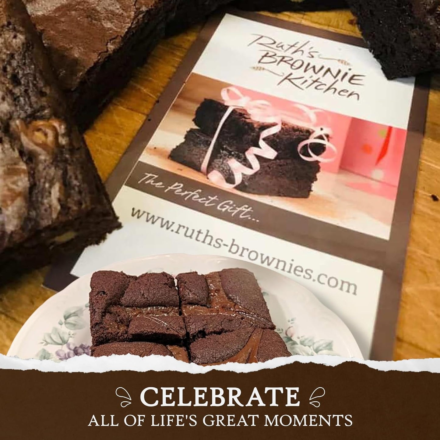 Ruth’s Classic Cake Style Brownies Birthday Box 3 Dozen – Gourmet Baked Treats | Delicious Gift with The Finest Ingredients | Guaranteed to Arrive Fresh