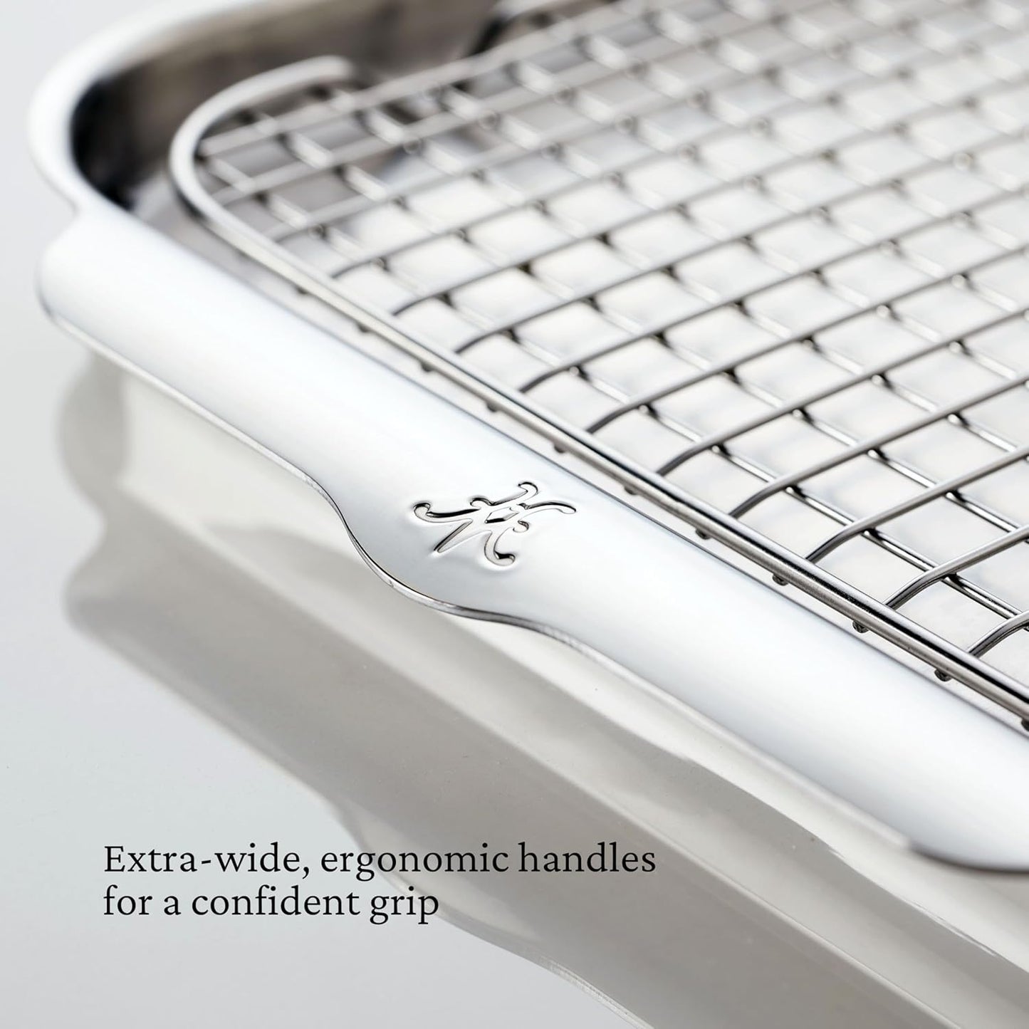 Hestan Provisions OvenBond – 4-Piece Tri-ply Sheet Pan & Stainless Steel Cooling Rack Set