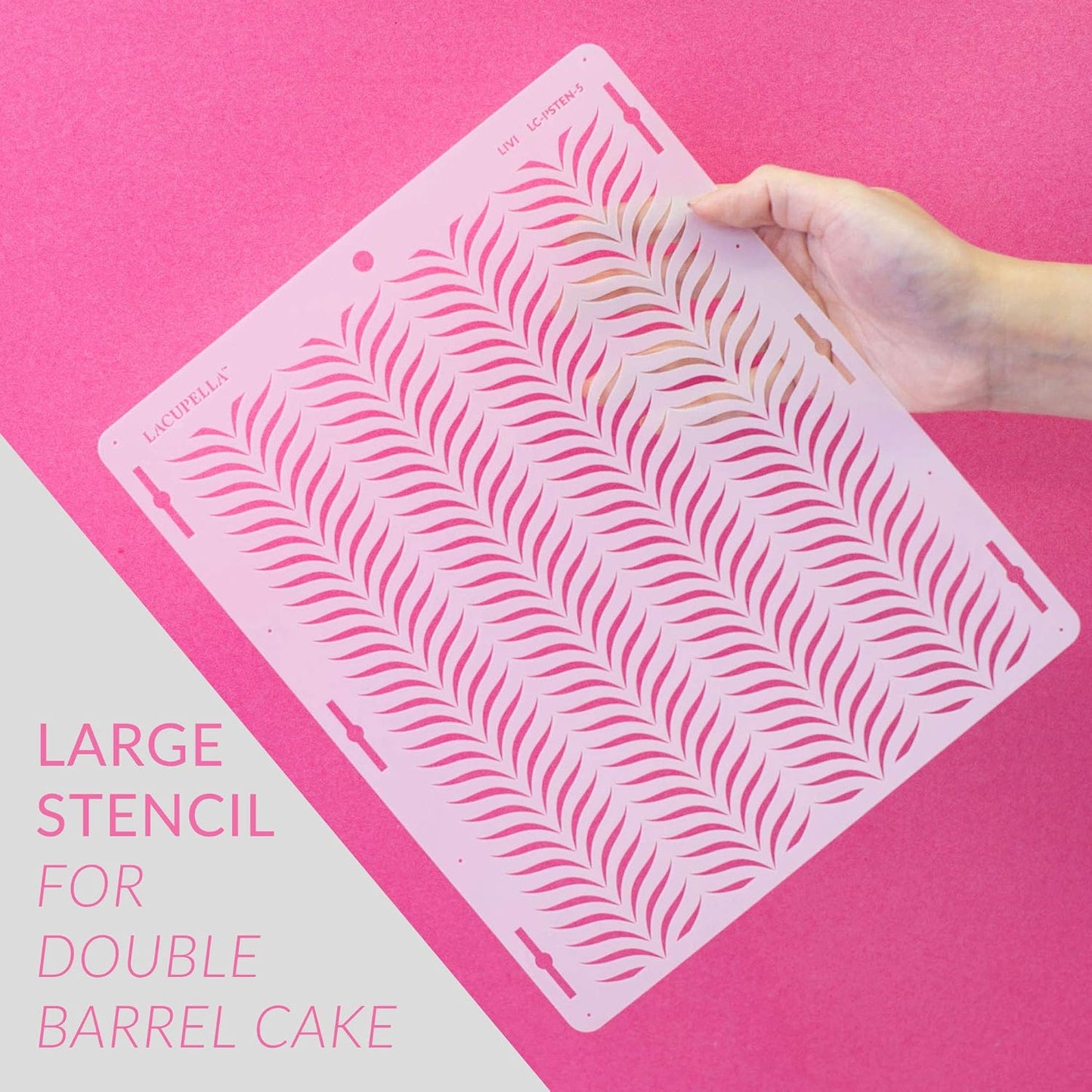 Cake Decorating Stencil for Tall Buttercream Cake, Royal Icing, Ganache, Paint, Airbrush (EDA)
