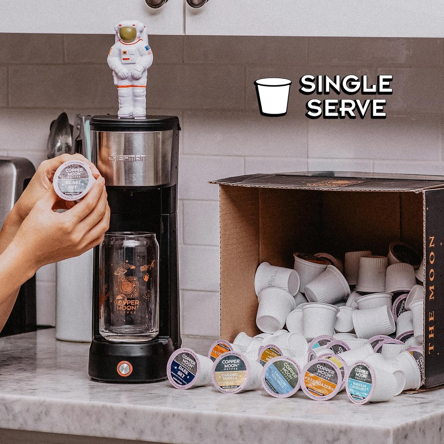Copper Moon Single Serve Coffee Pods For Keurig K-Cup Brewers, Medium Roast, Costa Rican Blend, 80 Count