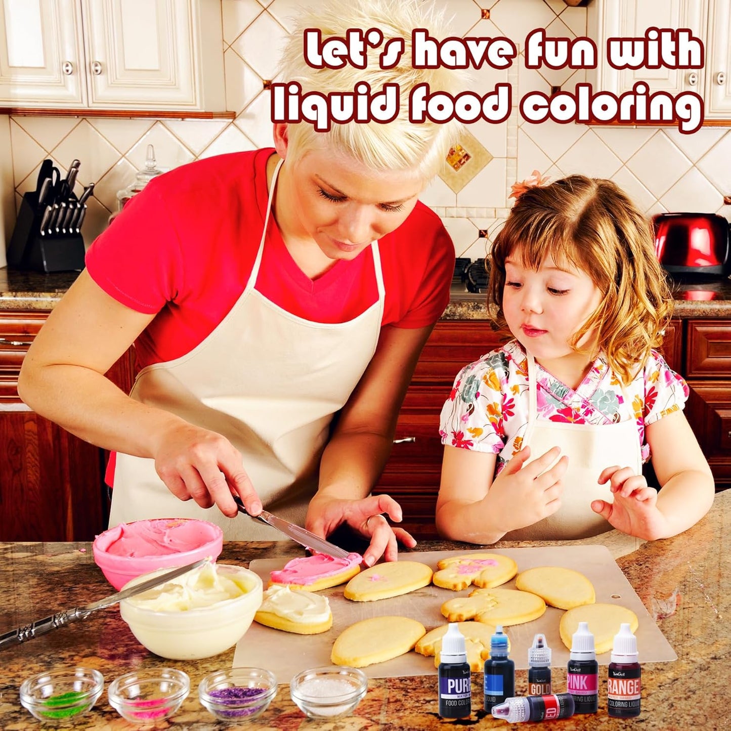 Food Coloring Liquid - Vibrant Color Food Coloring for Cake Decorating, Baking, Easter Egg, Icing - Tasteless Food Color Dye for Fondant, Cooking, Slime, Airbrush (Pink, 8 Fl.oz)