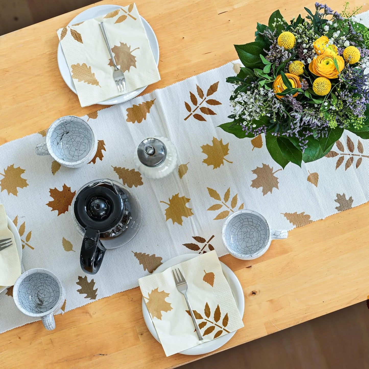 NAKLEO Painting Stencil for Crafts A4 8.3” x 11.8”, Autumn Leaves Nature Pattern, Reusable Plastic DIY & Scrapbooking Drawing Template, Decoupage Art Home Decor, Wall Wood Fabric Furniture