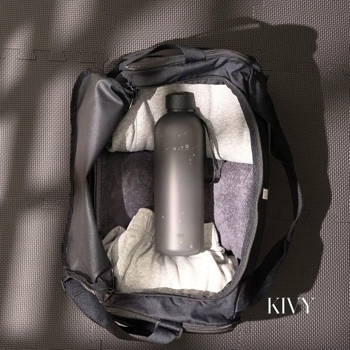 KIVY Large Water Bottle 50oz [Lightweight & Shatterproof] Fits Backpack & Cupholder for Travel, Sports, School - Extra large bottle no straw - 1.5 Liter bottles - 50oz Water bottle Green