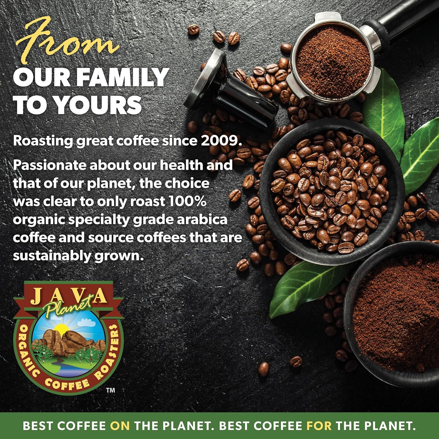 Low Acid Organic Coffee – Whole Bean, Mold-Free & Stomach Friendly by Java Planet, Peruvian Single Origin Half Caff Coffee, Medium Dark Roast, Arabica Gourmet Coffee Grade A, 1LB Bag